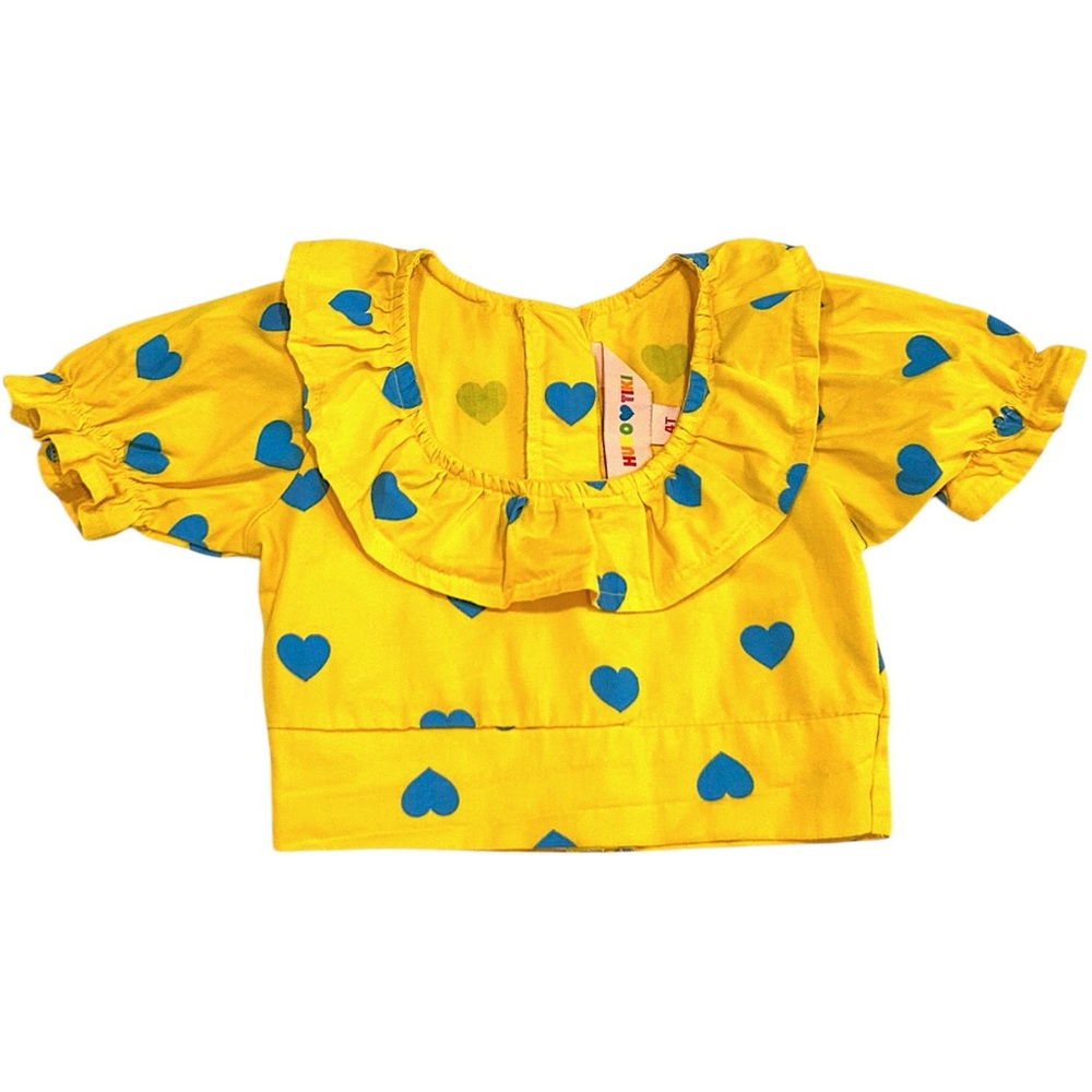 Hugo Loves Tiki | Girls Heart Crop Top | Size 4T